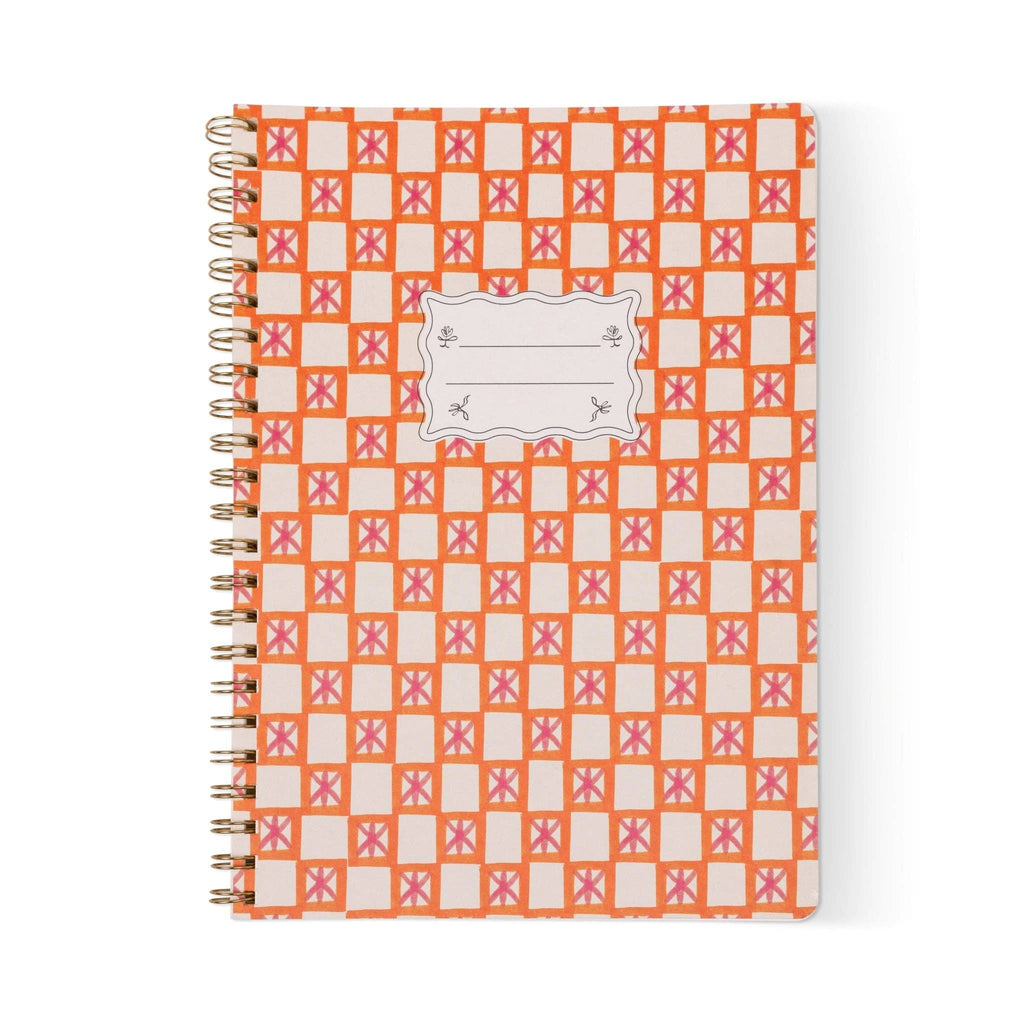 Designworks Ink Tulip A4 Notebook ~ Orange Check
