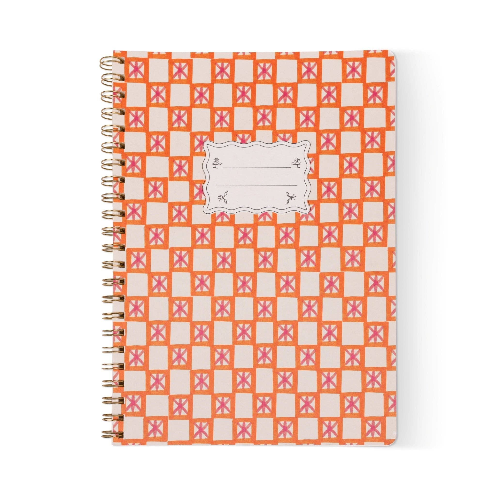 Designworks Ink Tulip A4 Notebook ~ Orange Check