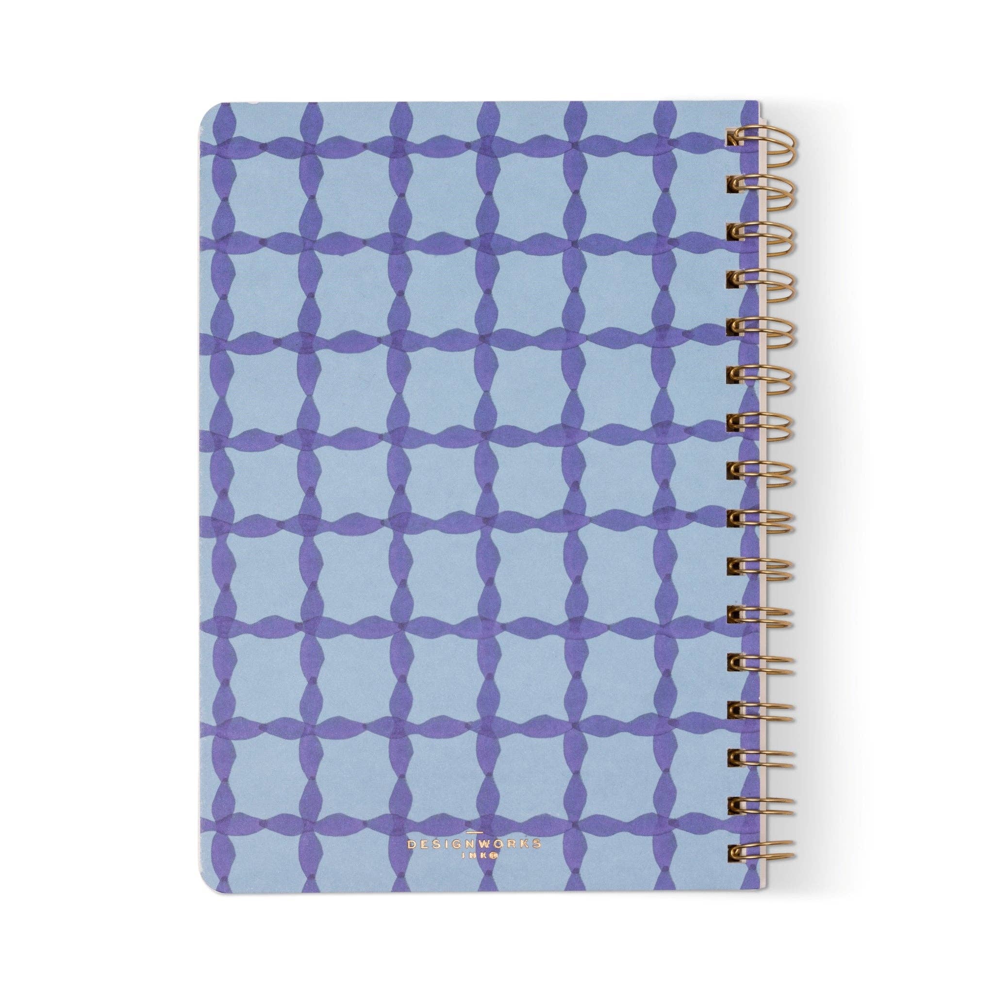 Designworks Ink Tulip A5 Notebook ~ Blue Lattice