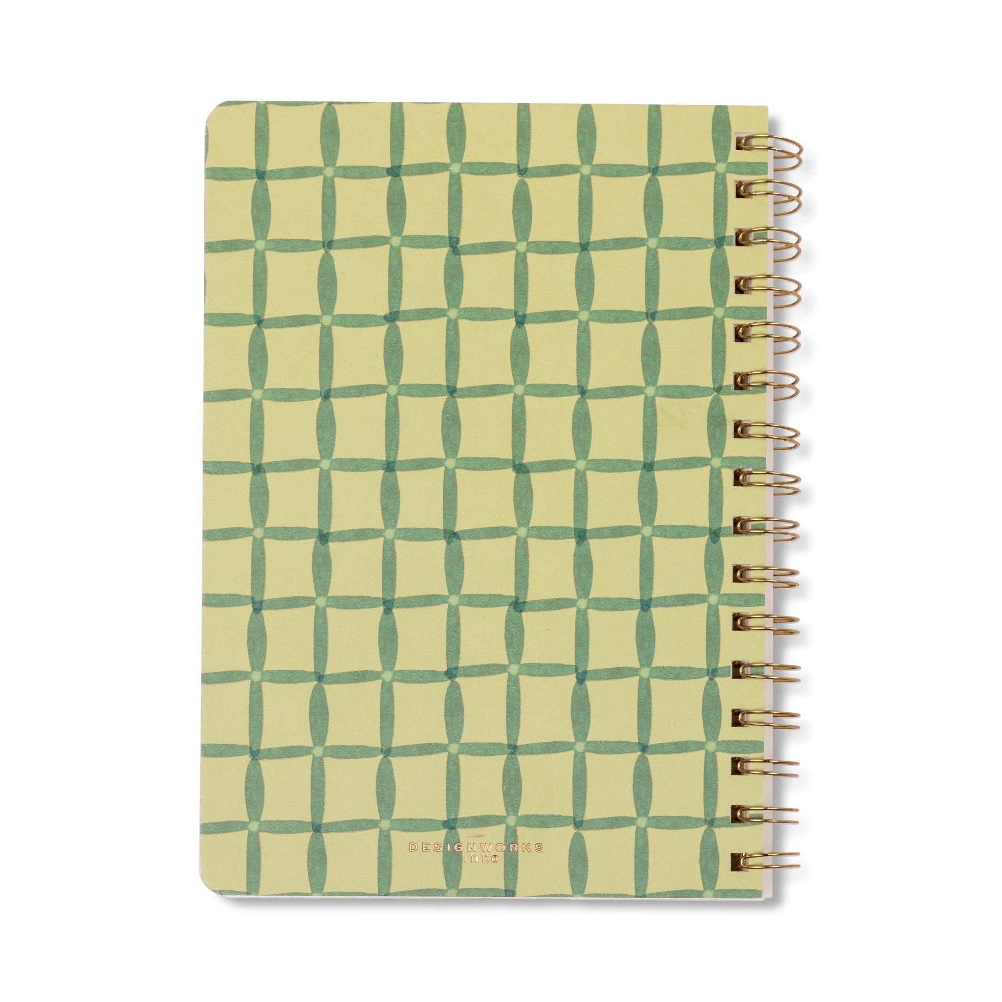 Designworks Ink Tulip A5 Notebook ~ Green Lattice