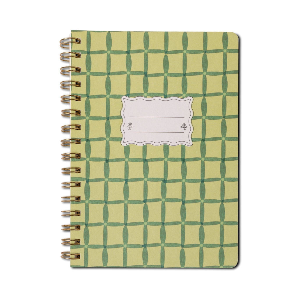 Designworks Ink Tulip A5 Notebook ~ Green Lattice