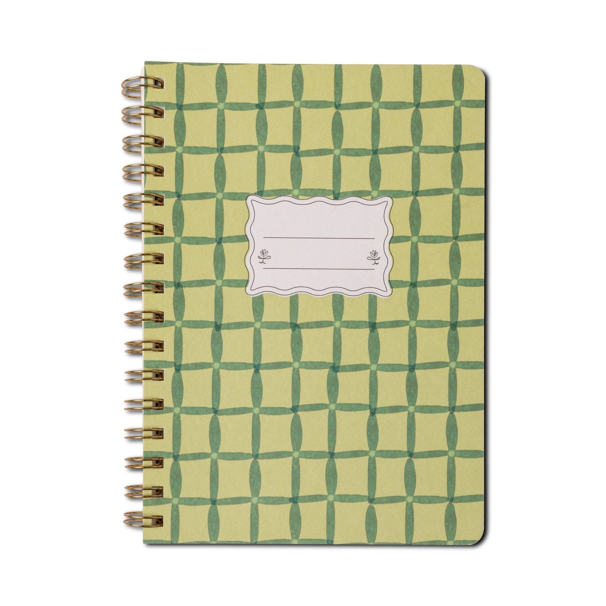 Designworks Ink Tulip A5 Notebook ~ Green Lattice