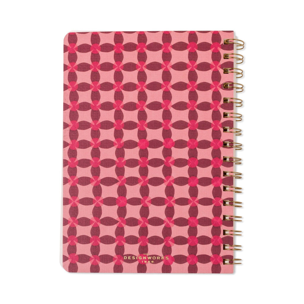 Designworks Ink Tulip A5 Notebook ~ Pinwheel Pink
