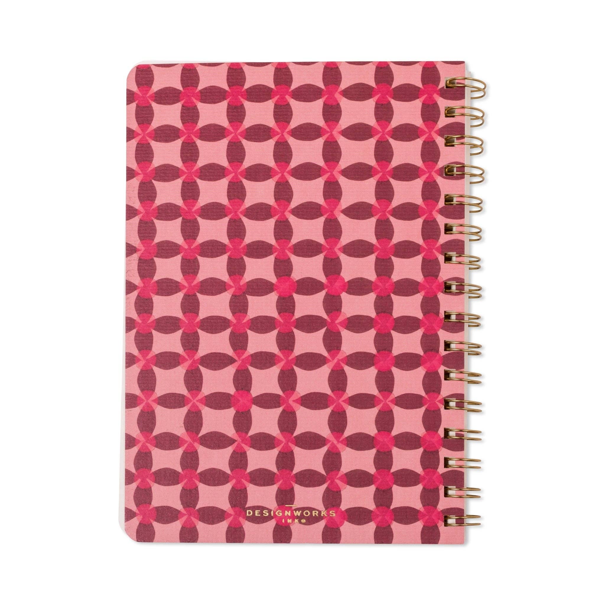 Designworks Ink Tulip A5 Notebook ~ Pinwheel Pink