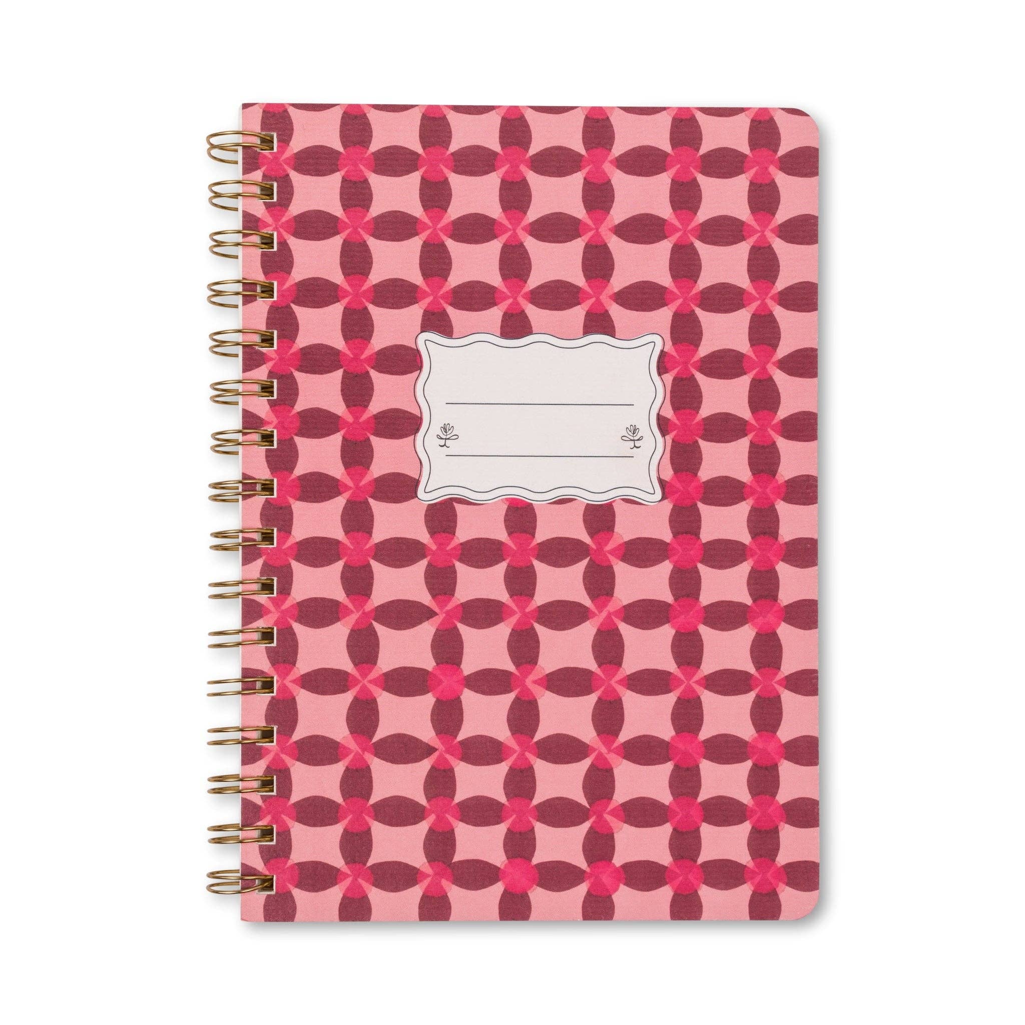 Designworks Ink Tulip A5 Notebook ~ Pinwheel Pink