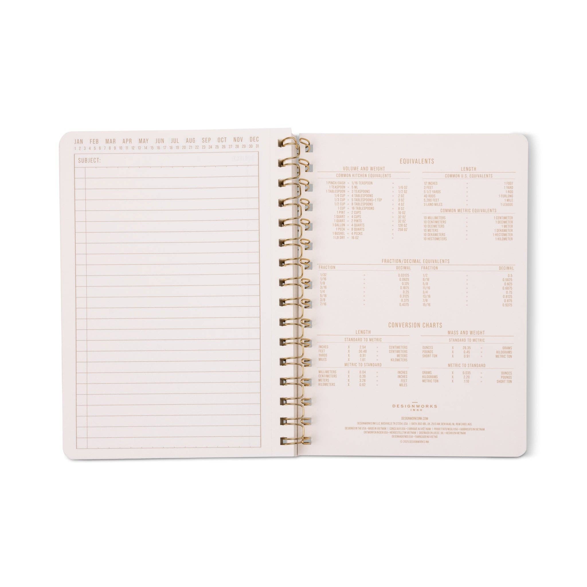 Designworks Ink Tulip A5 Notebook ~ Pinwheel Pink