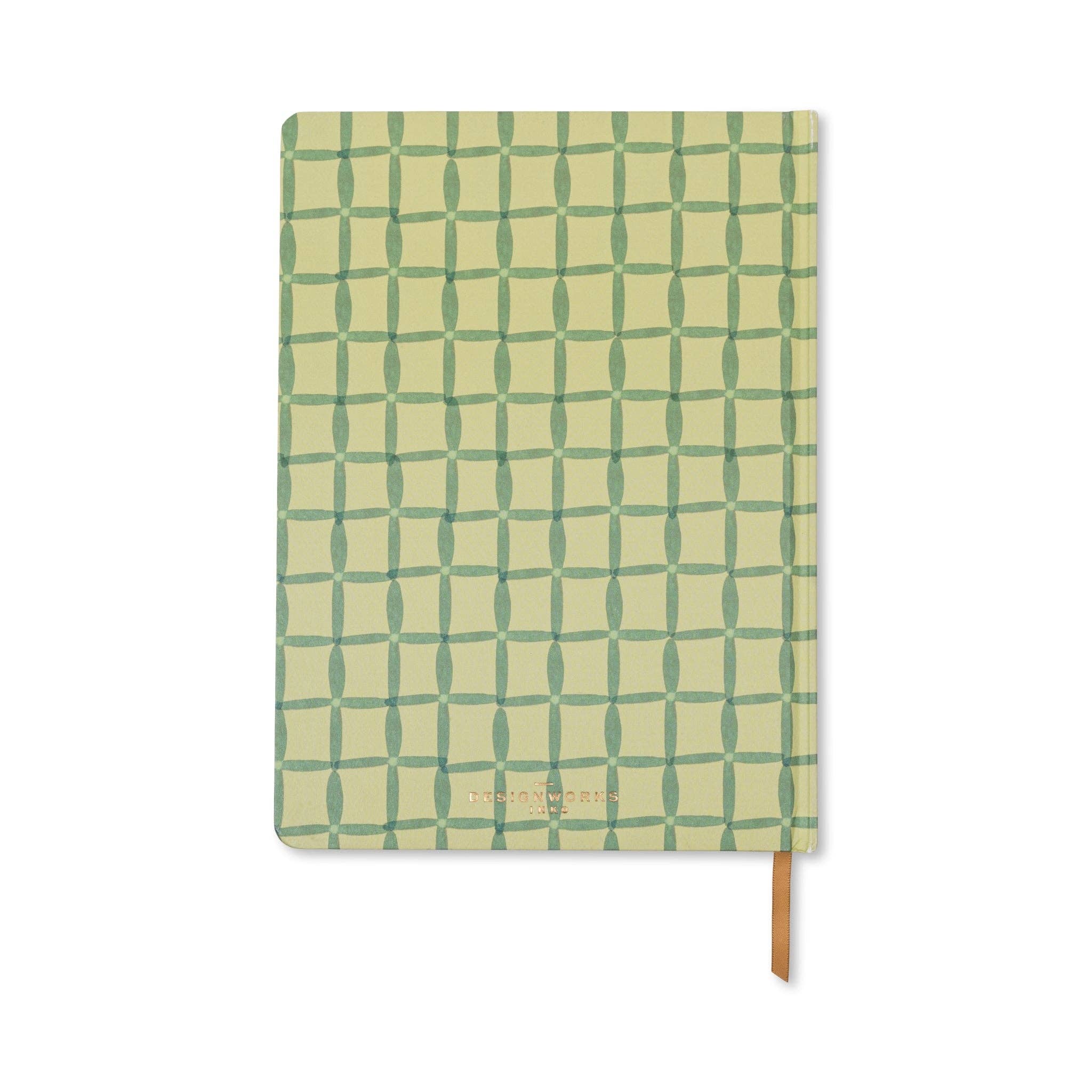 Designworks Ink Tulip Jumbo Journal ~ Green Lattice