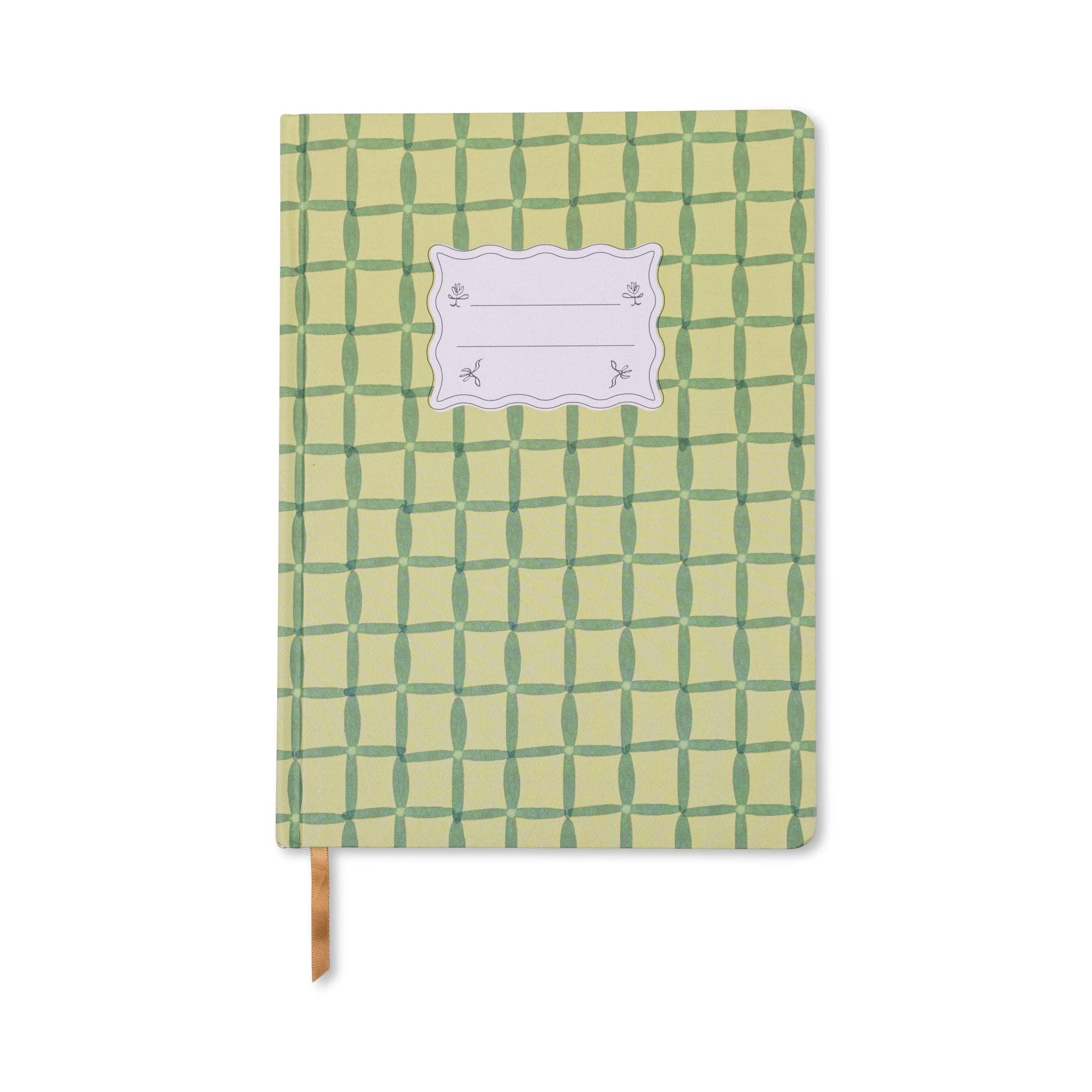 Designworks Ink Tulip Jumbo Journal ~ Green Lattice