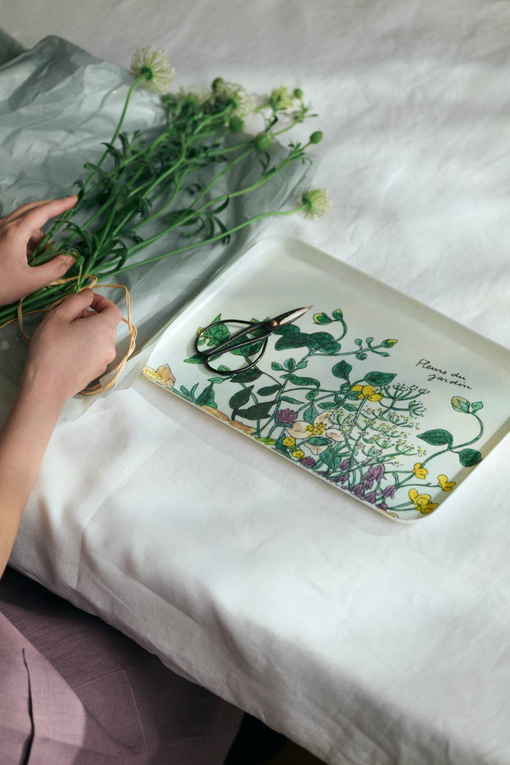 Wildflower Linen Tray