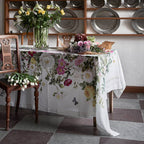 Linen Tablecloth ~ Rose Garden