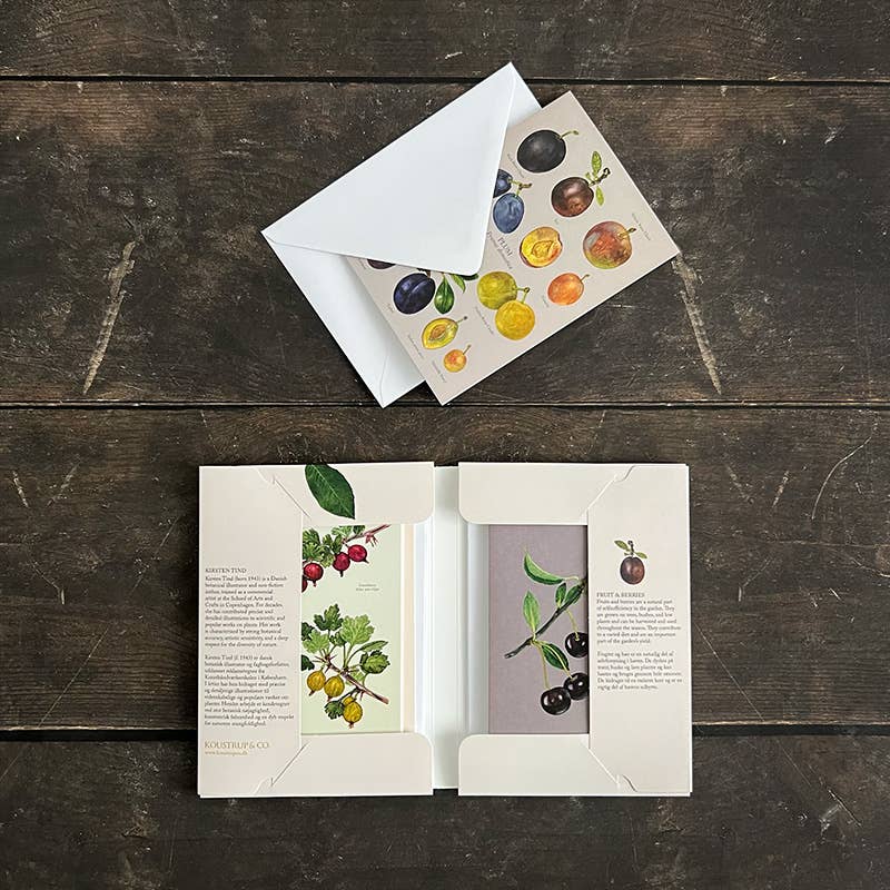 Koustrup & Co Note Cards ~  Fruit & Berries