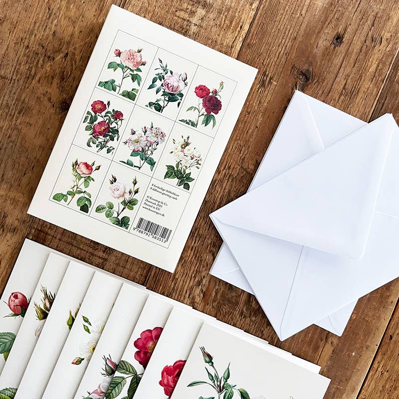 Koustrup & Co Note Cards ~ Historic Roses