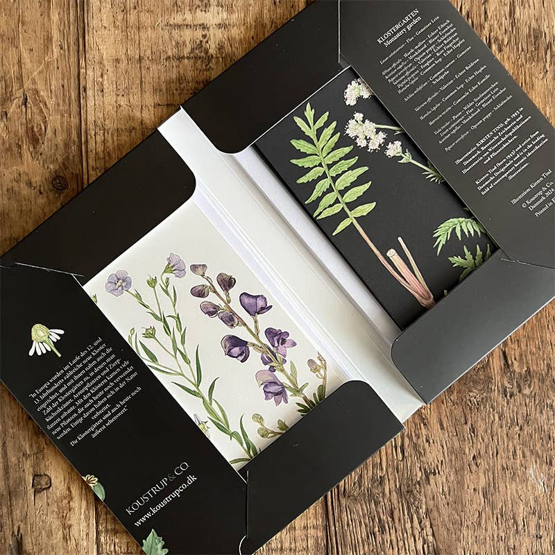 Koustrup & Co Note Cards ~ Monastery Garden