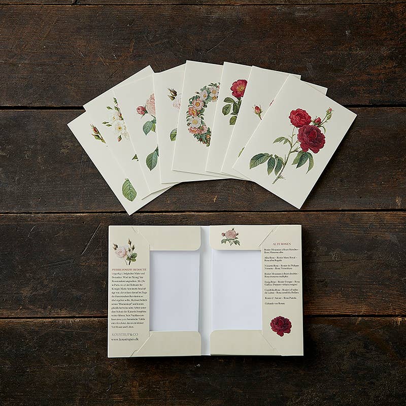 Koustrup & Co Note Cards ~ Old Roses