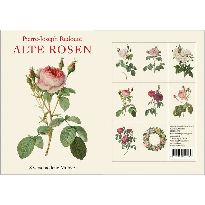 Koustrup & Co Note Cards ~ Old Roses