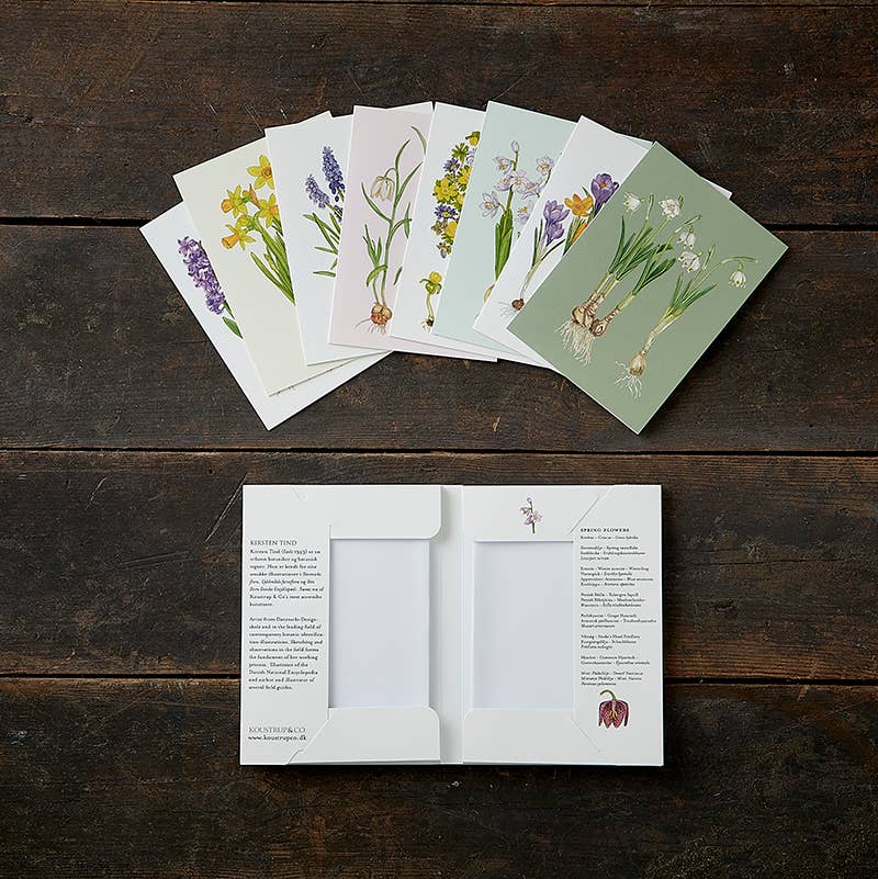 Koustrup & Co Note Cards ~ Spring Flowers