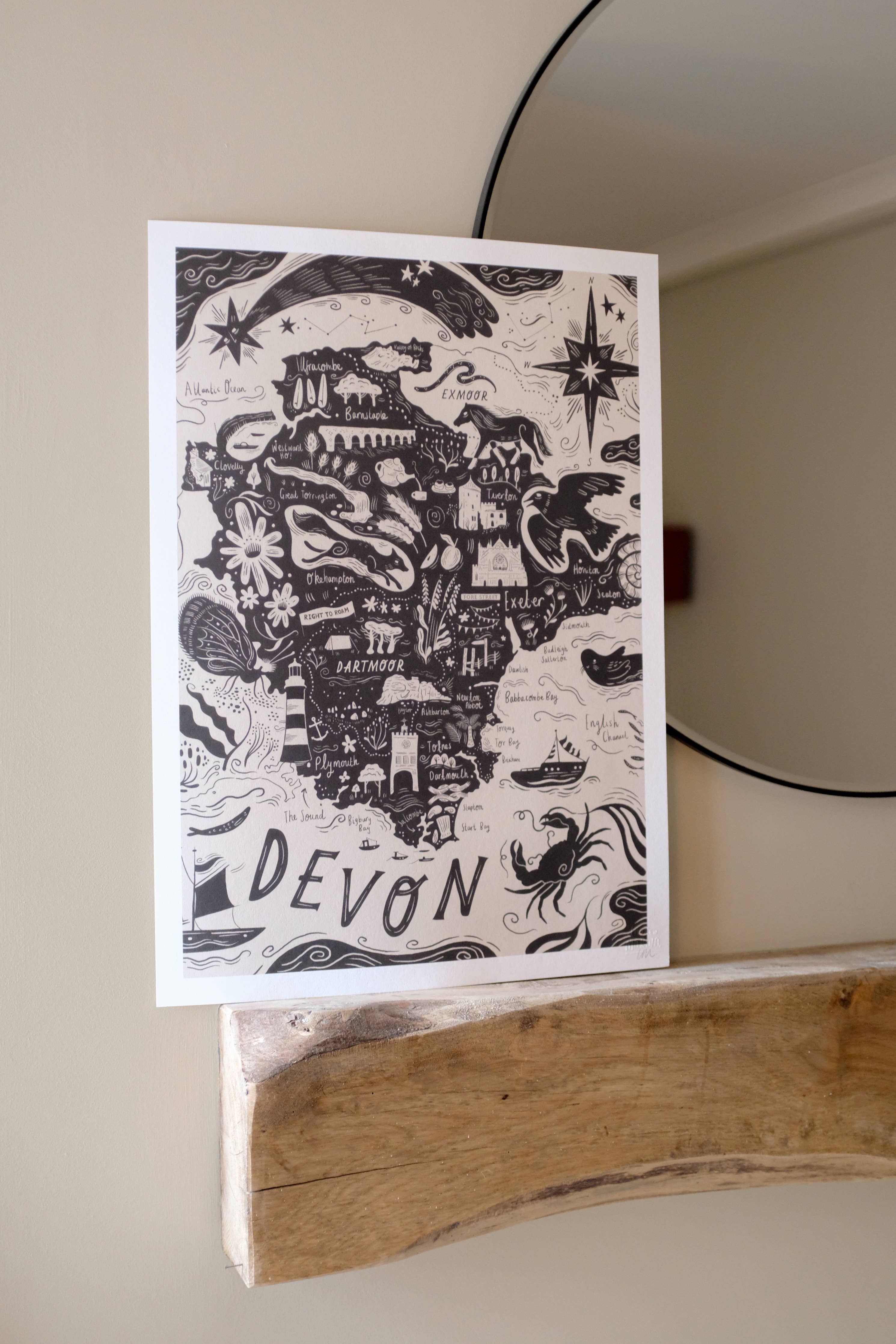 Lauren Marina Devon Map Print