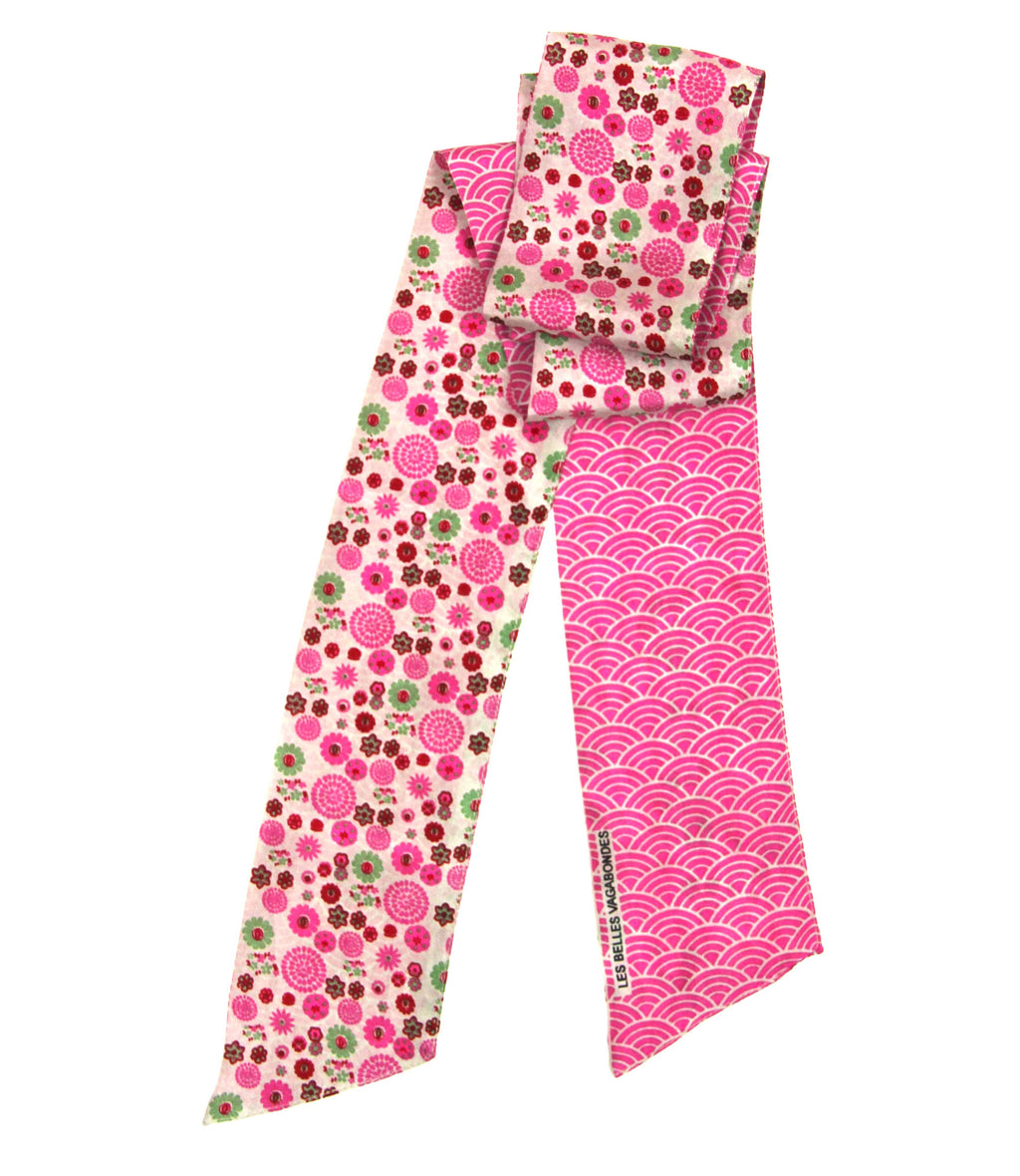 French Silk Headband Akiko Fuchsia