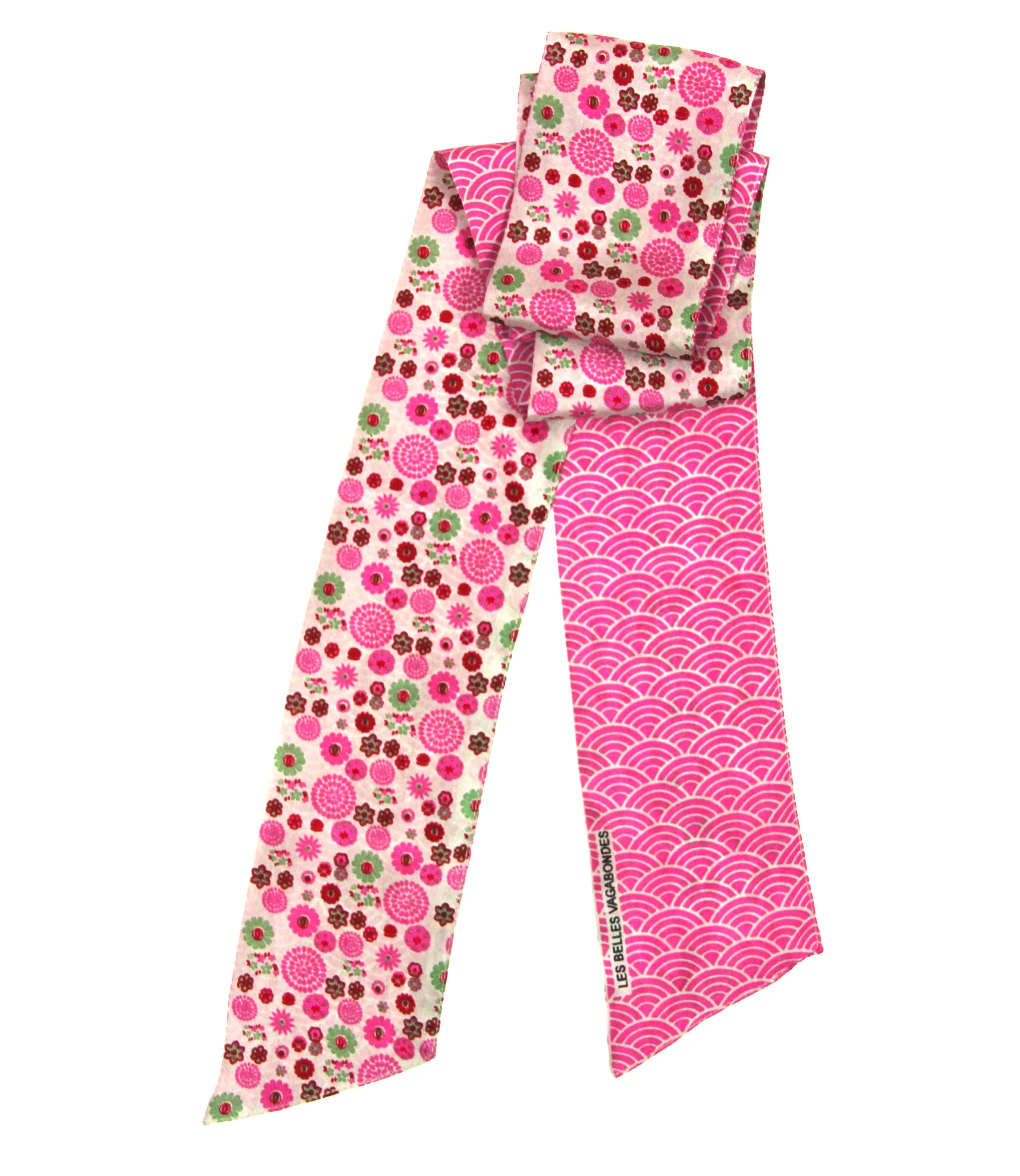 French Silk Headband Akiko Fuchsia