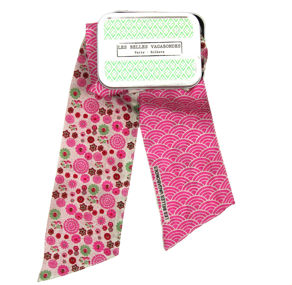 French Silk Headband Akiko Fuchsia