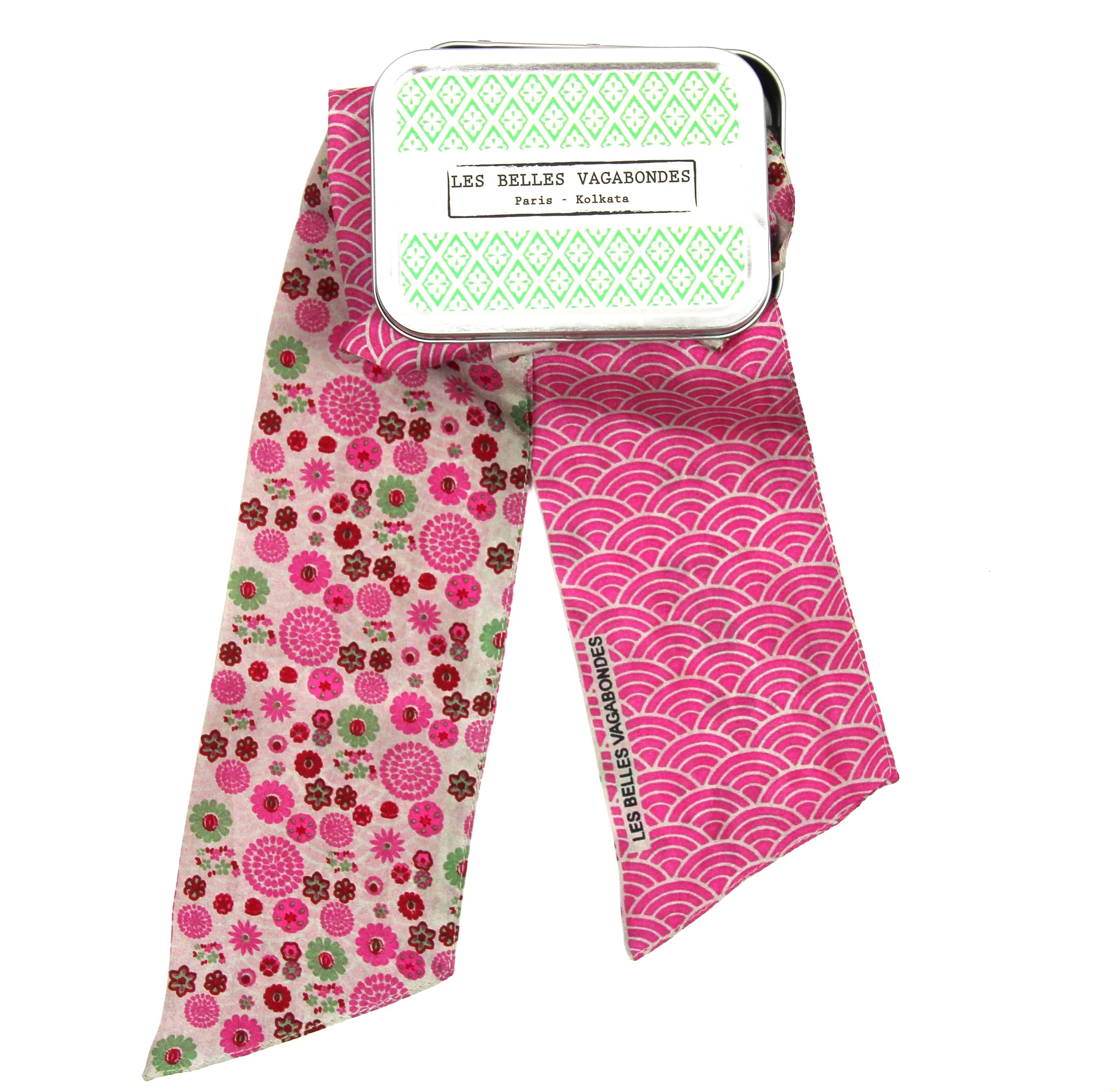 French Silk Headband Akiko Fuchsia