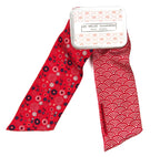 French Silk Headband Akiko Red