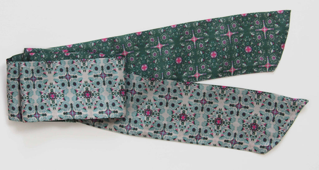 French Silk Headband Casablanca Khaki