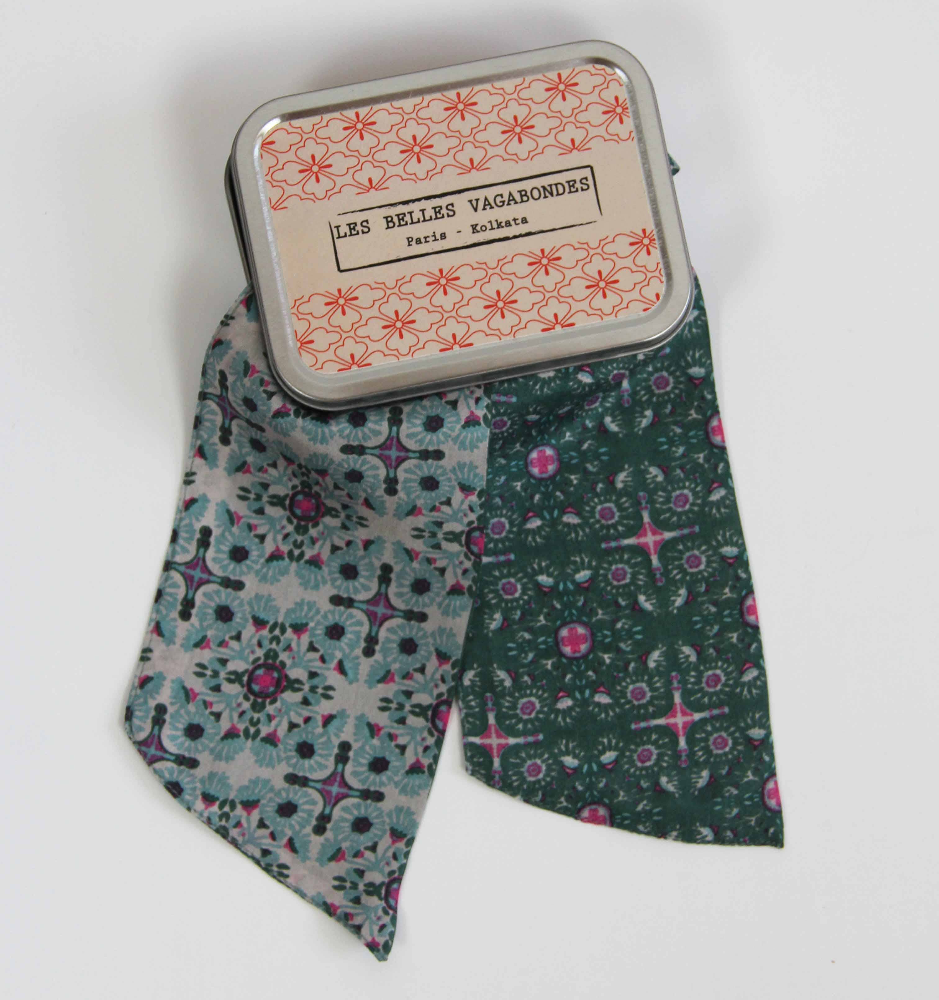 French Silk Headband Casablanca Khaki