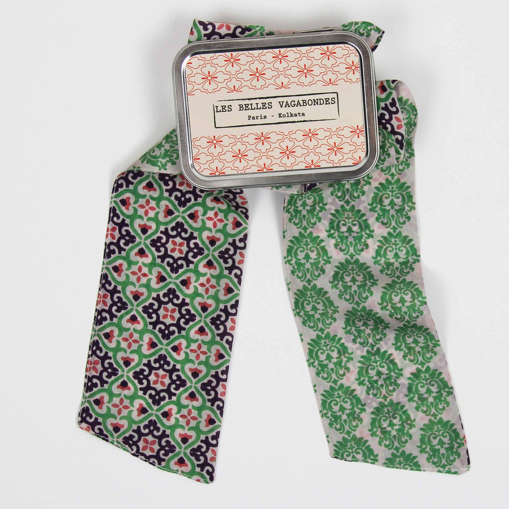 French Silk Headband Florence Green