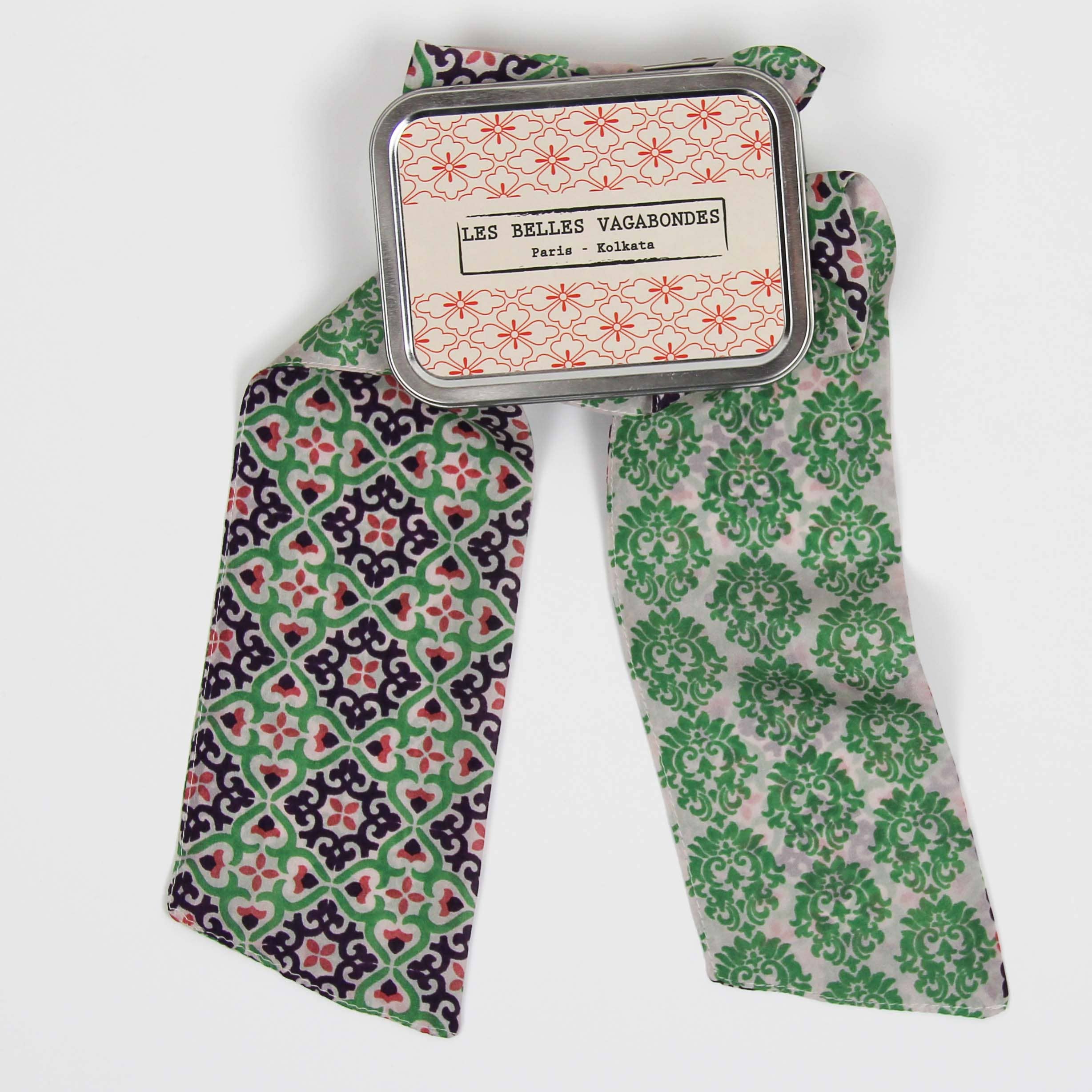 French Silk Headband Florence Green