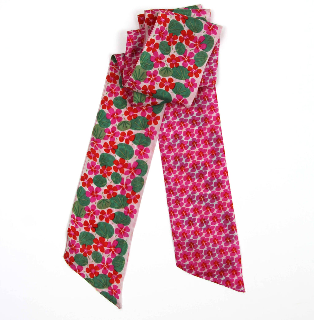 French Silk Headband Fuchsia Petal