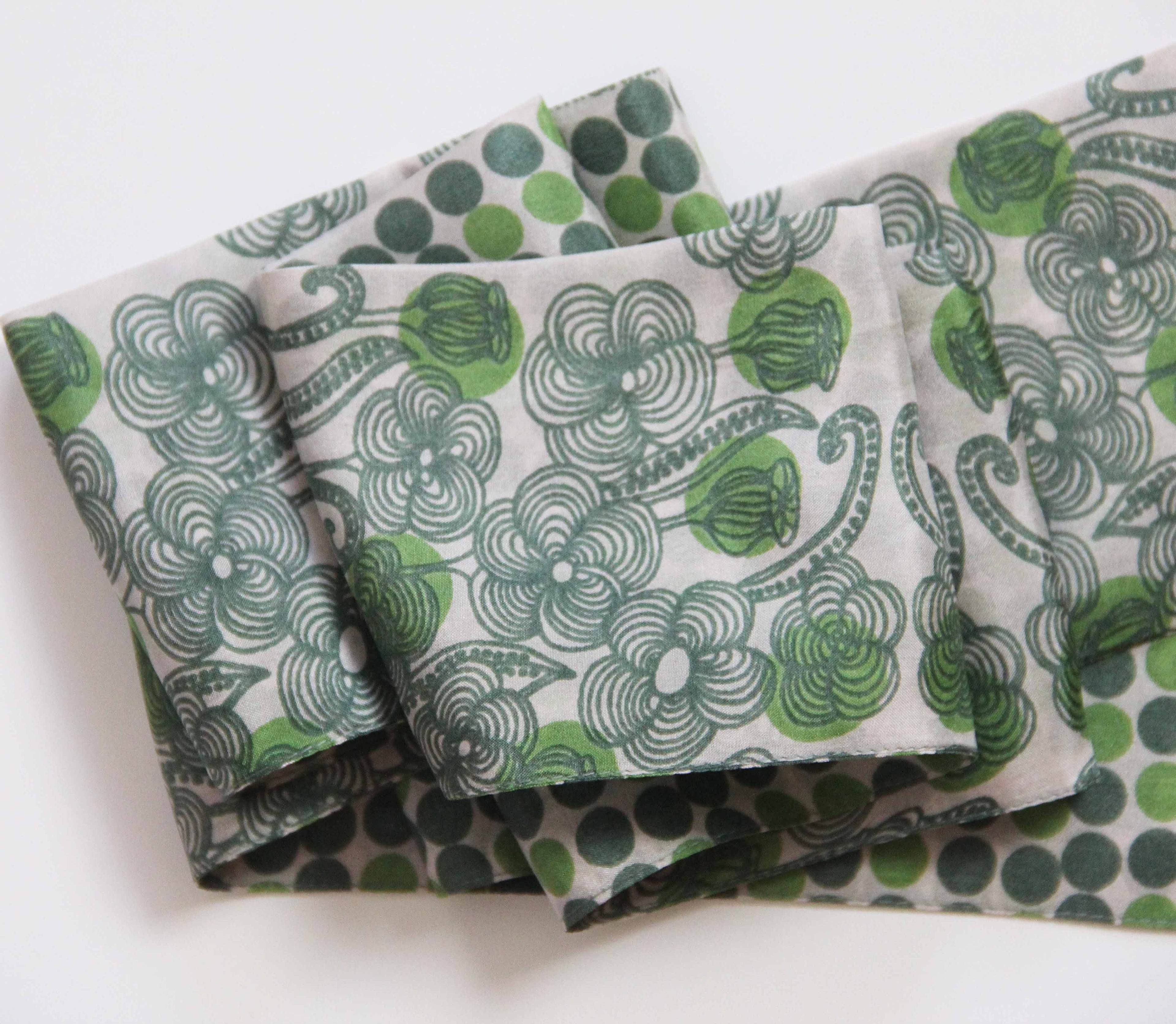 French Silk Headband Laos Green