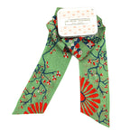 French Silk Headband Masami Khaki
