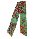 French Silk Headband Masami Khaki
