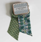 French Silk Headband Morea Bleu Blue