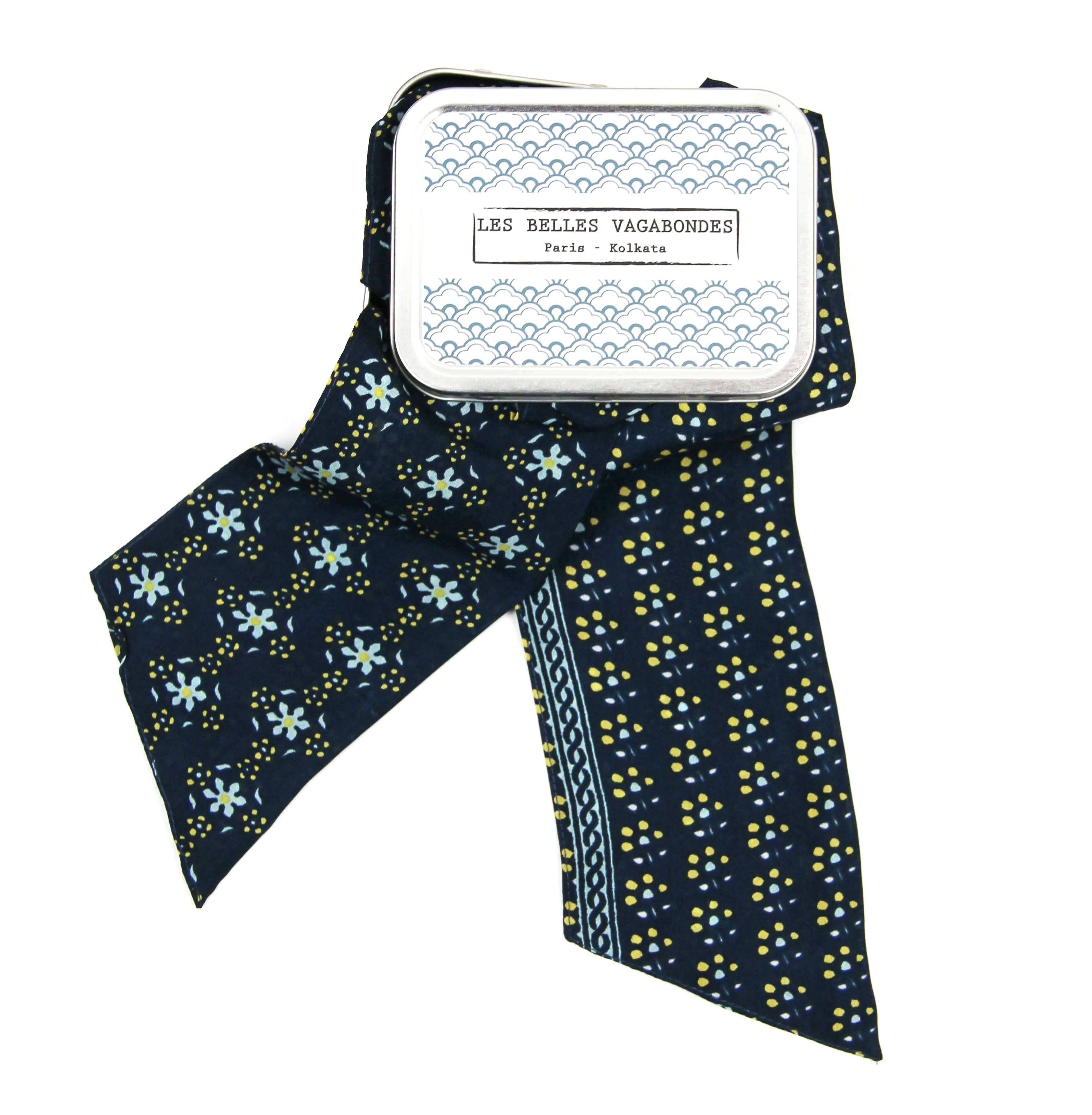 French Silk Headband Nicky Marine