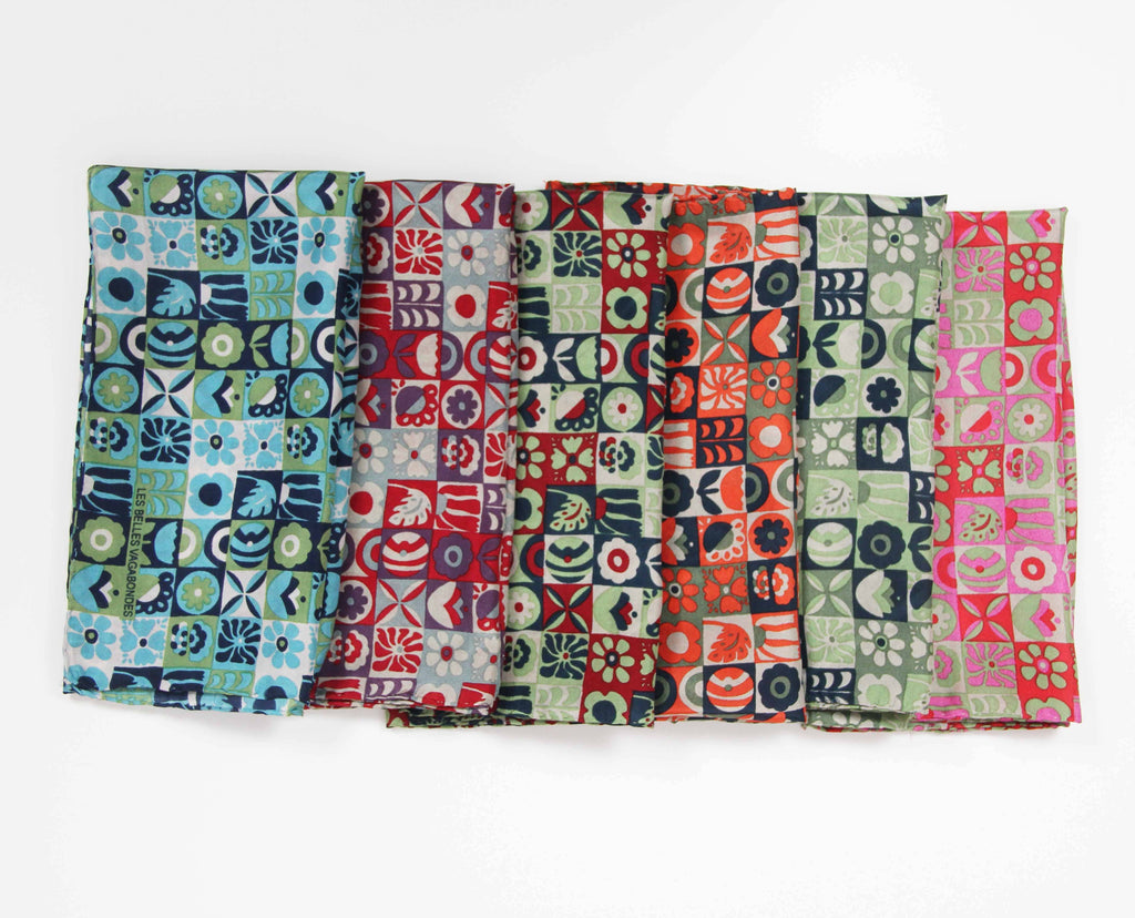 French Silk Scarf Astrid Khaki