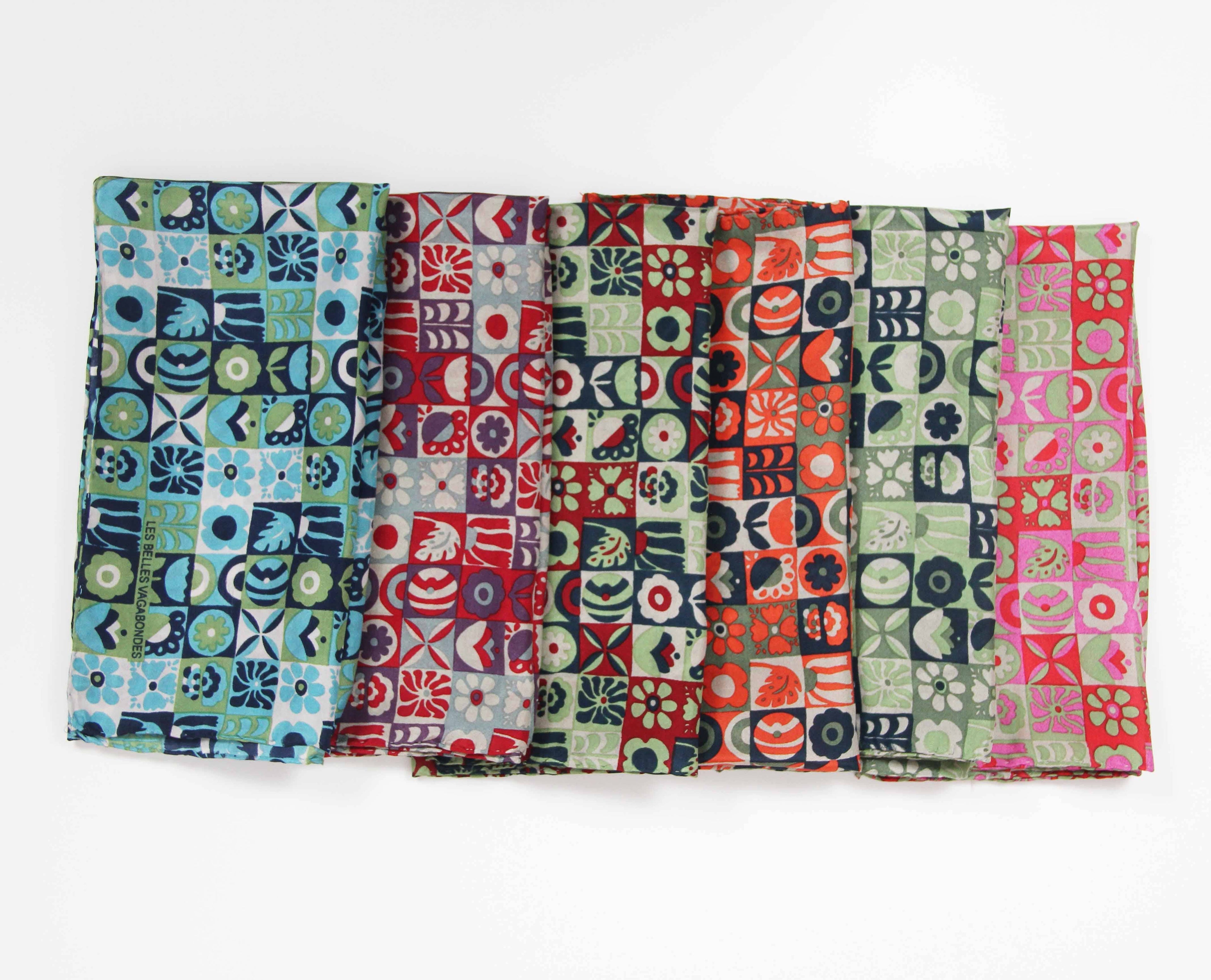 French Silk Scarf Astrid Khaki