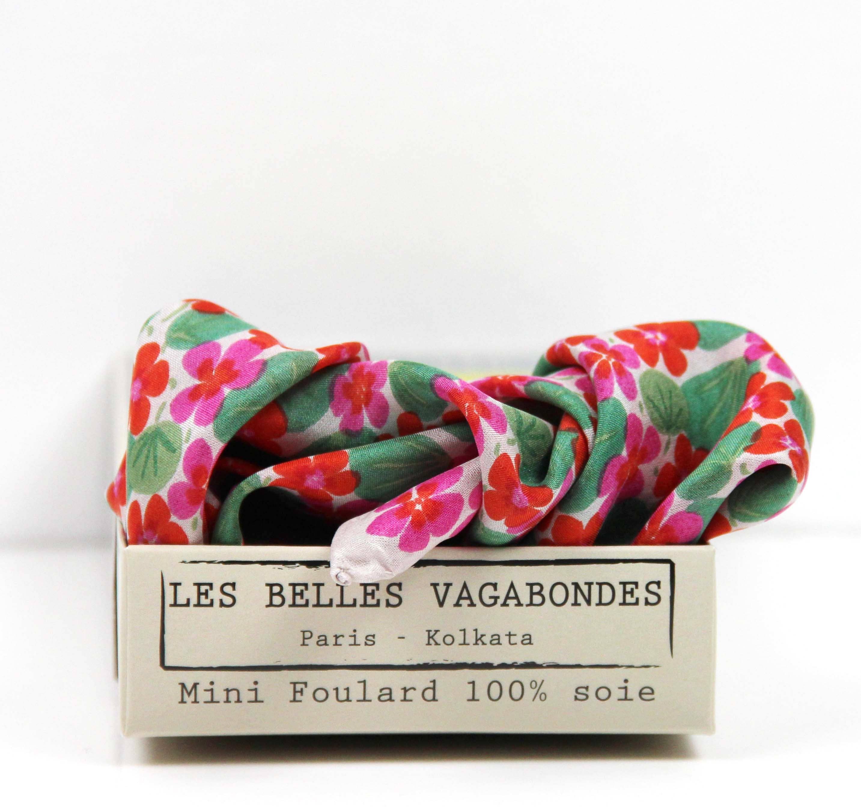 French Silk Scarf Capucine Fuchsia