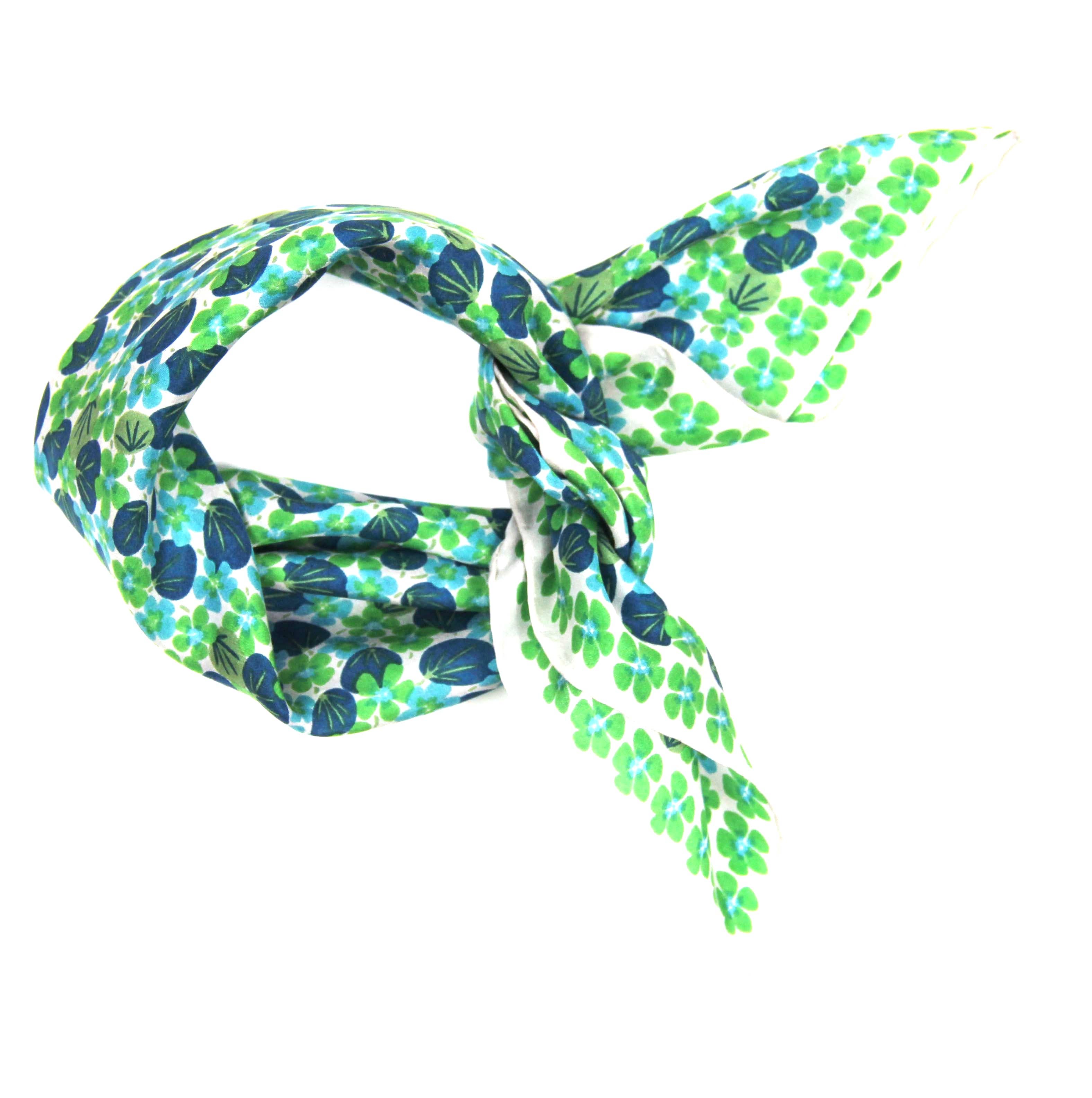 French Silk Scarf Capucine Green