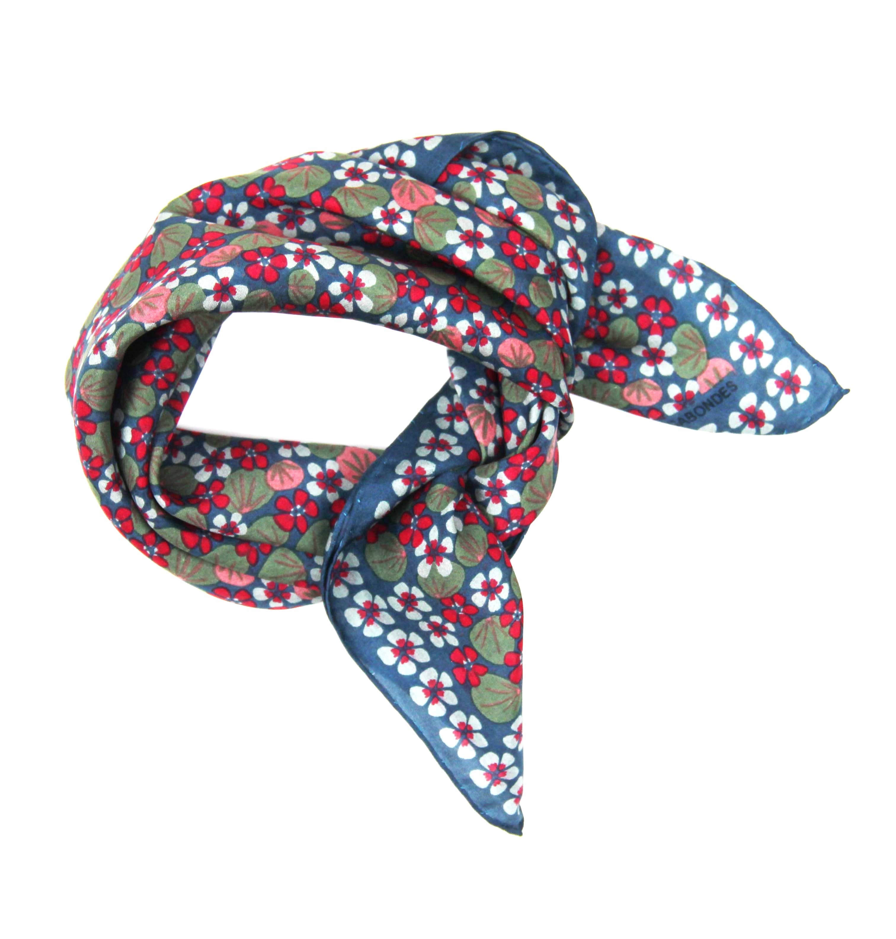 French Silk Scarf Capucine Grey
