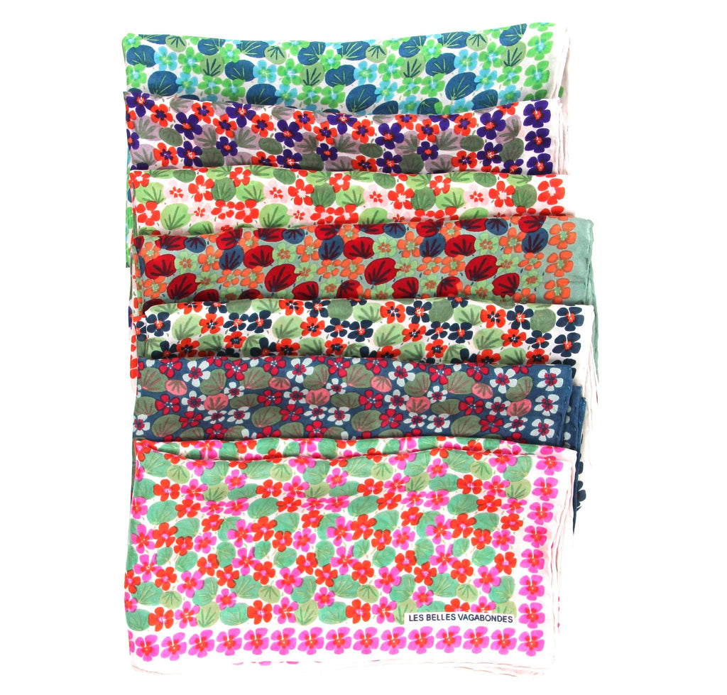 French Silk Scarf Capucine Fuchsia