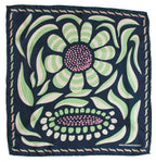 French Silk Scarf Forget-me-not Marine