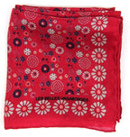 French Silk Scarf Hanami Red