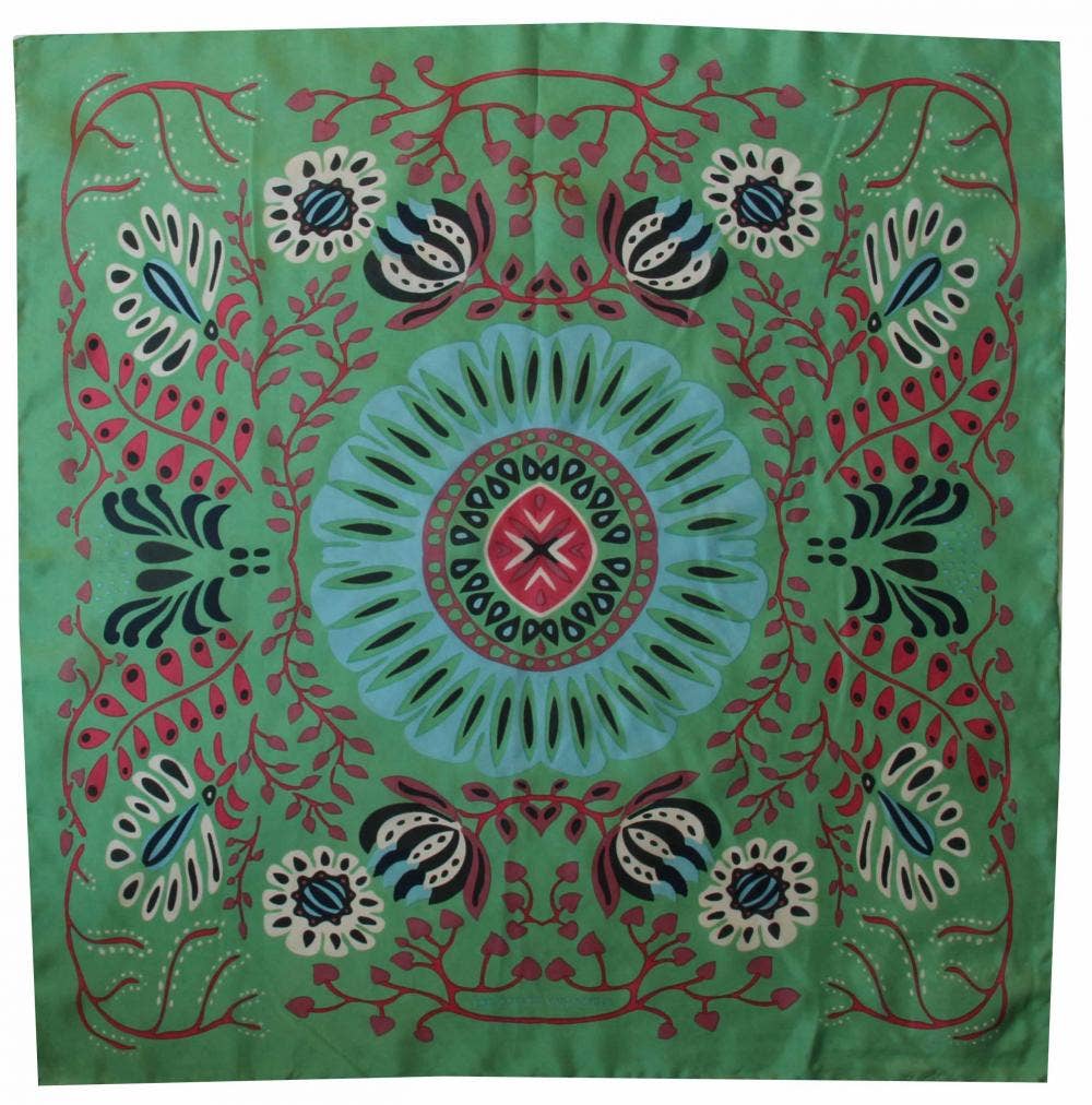 French Silk Scarf Marushka Green