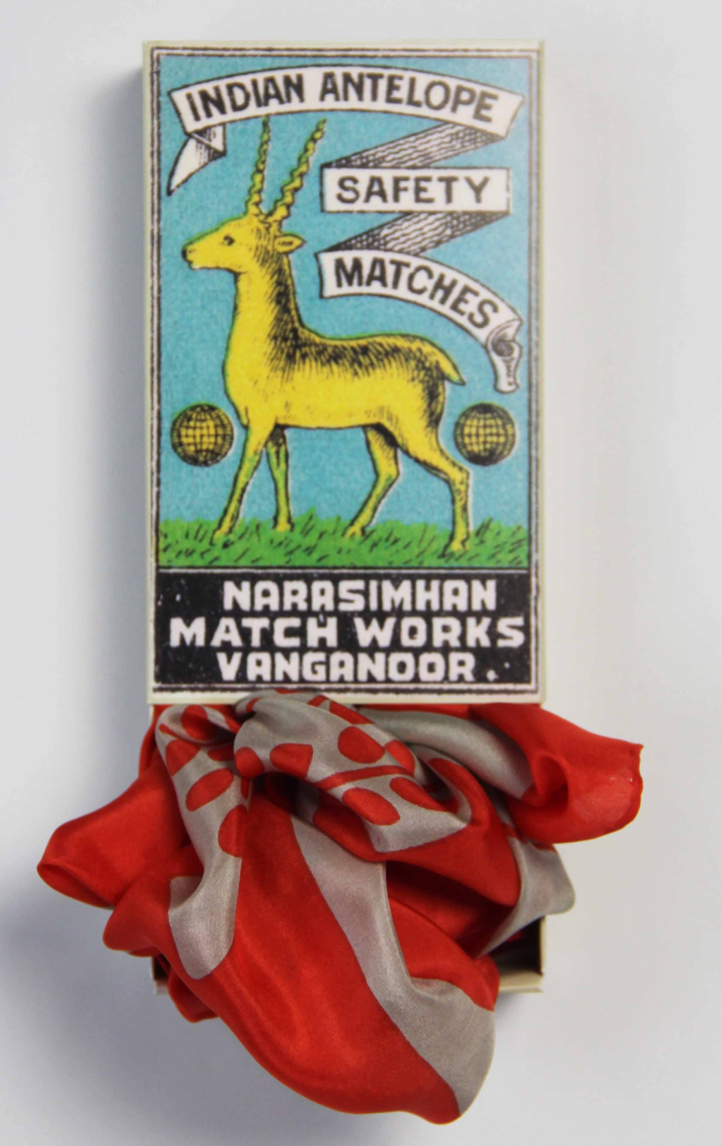 French SIlk Scarf Peace and Love Orange