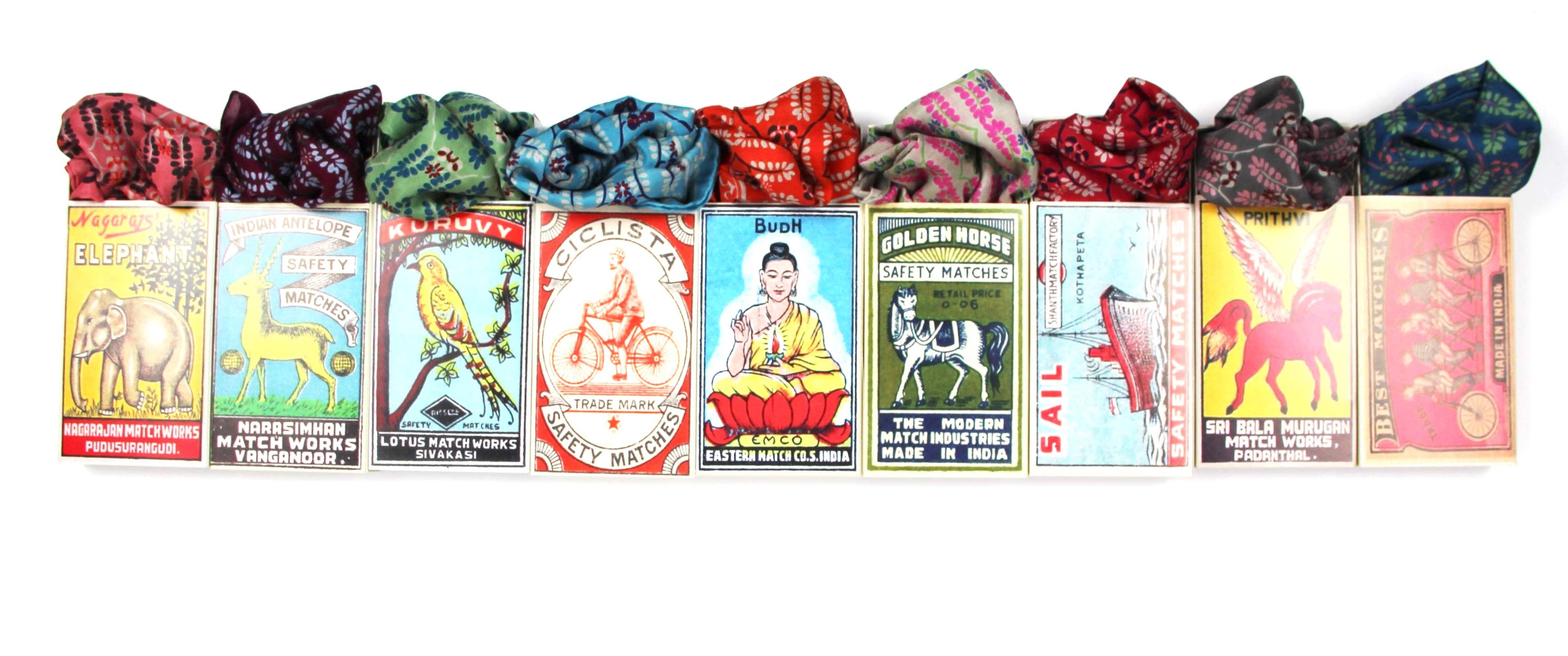 French SIlk Scarf Alice Blue