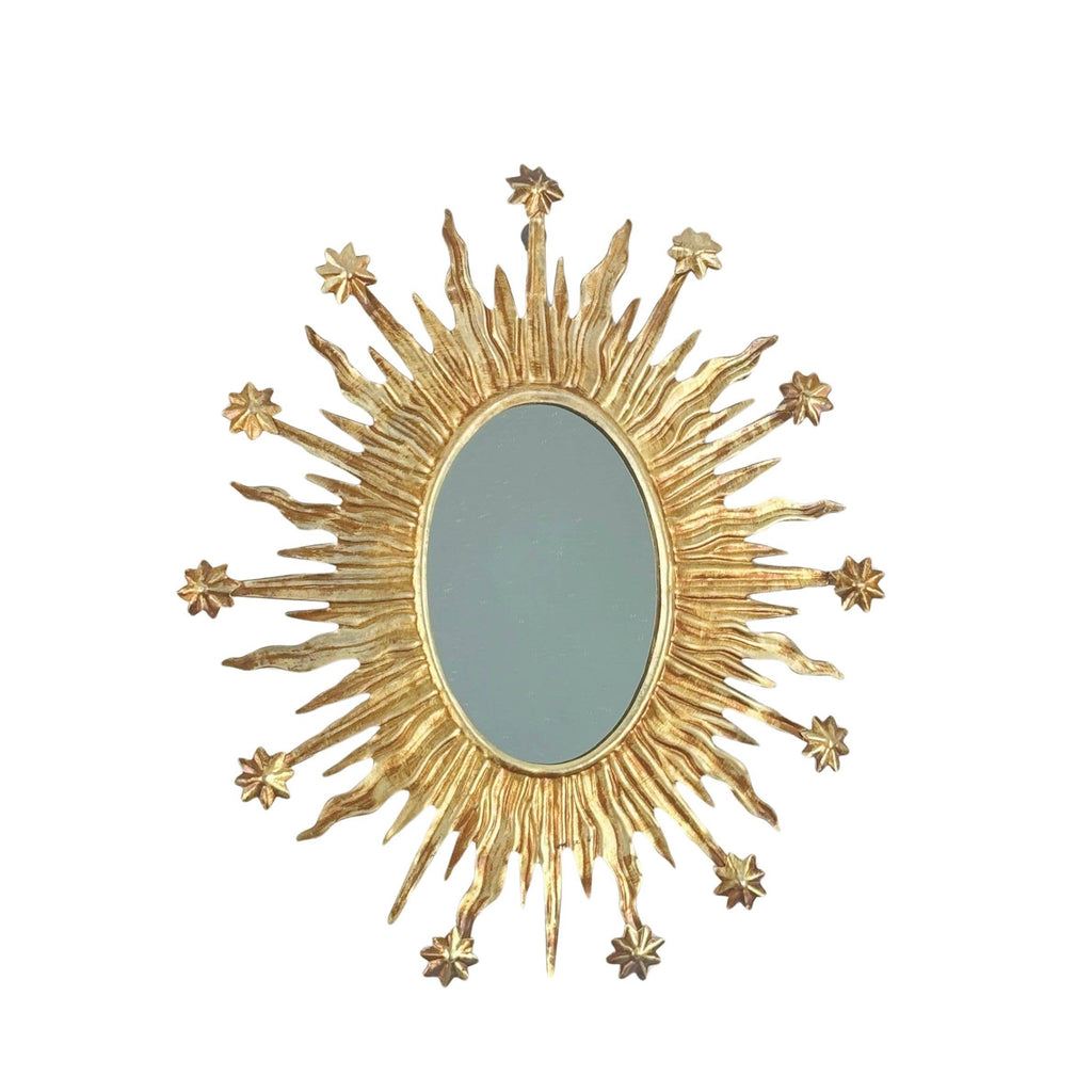 Gold Celestial Oval Mirror