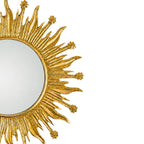 Gold Round Sunburst Mirror