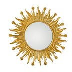 Gold Round Sunburst Mirror